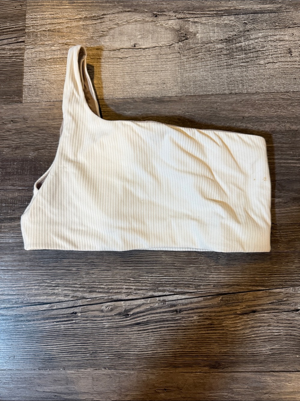 Ribbed Nulu Asymmetrical Yoga Bra